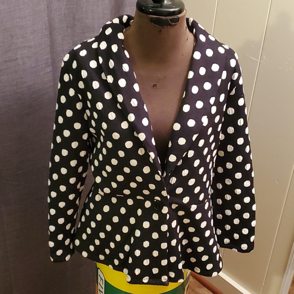 Style&Co polkadot peplum jacket